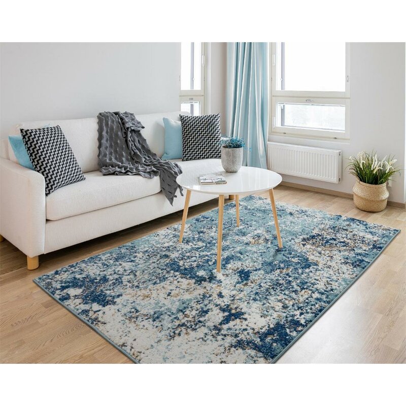 Williston Brittni Abstract Blue Area Rug & Reviews Wayfair